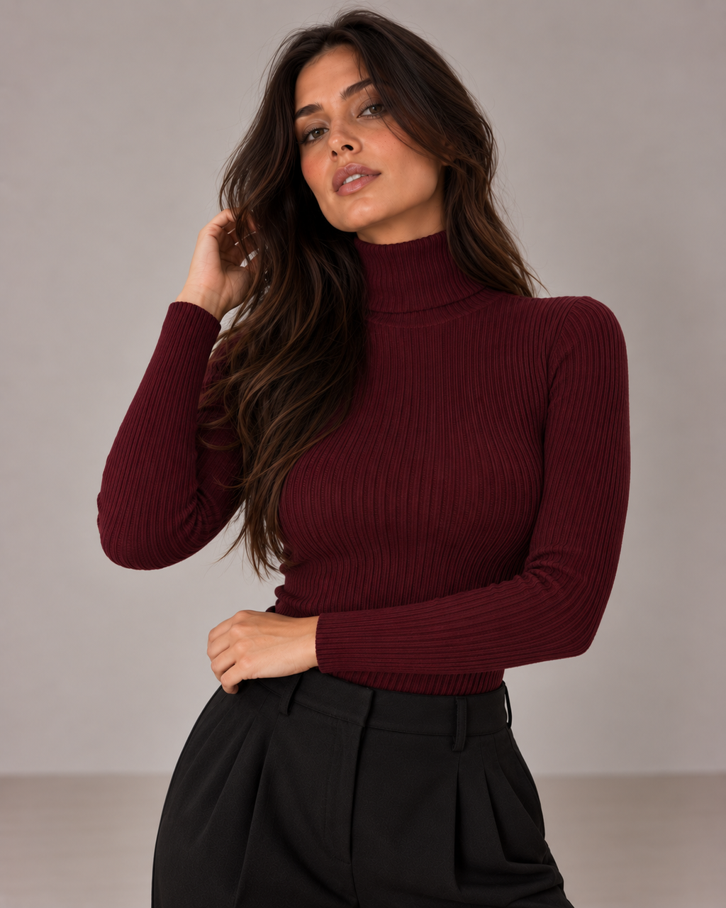 Sable Turtleneck Knit