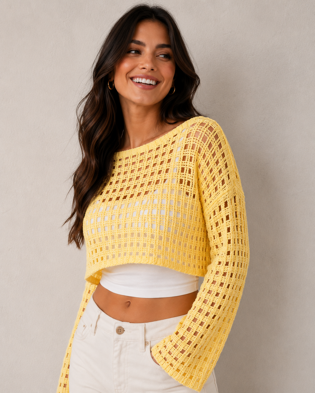 Naya Open Knit Sweater