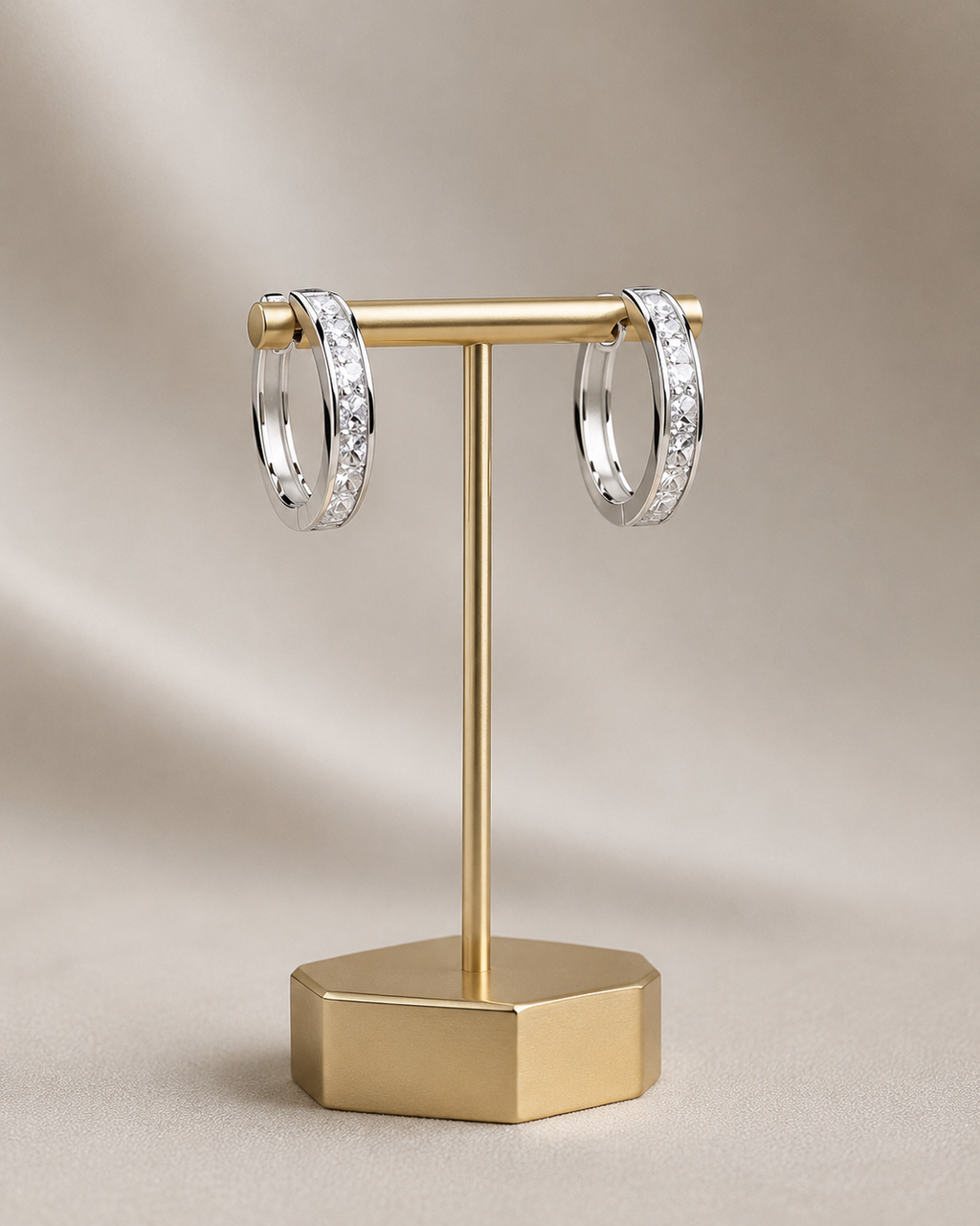 Mirelle Crystal Hoop Earrings