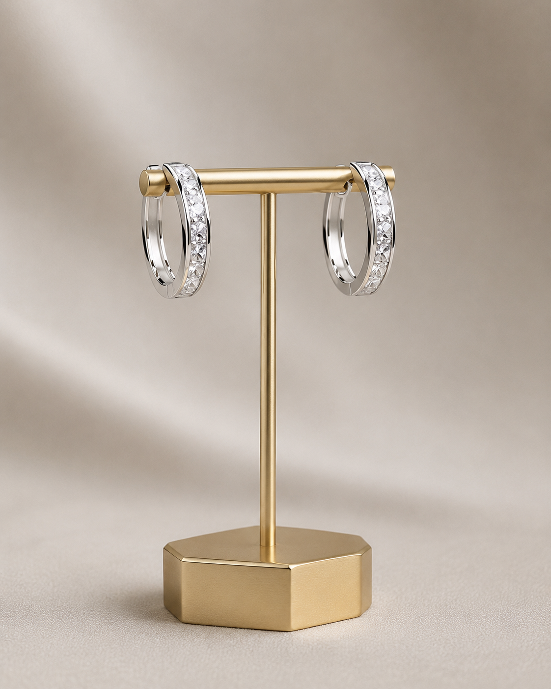 Mirelle Crystal Hoop Earrings