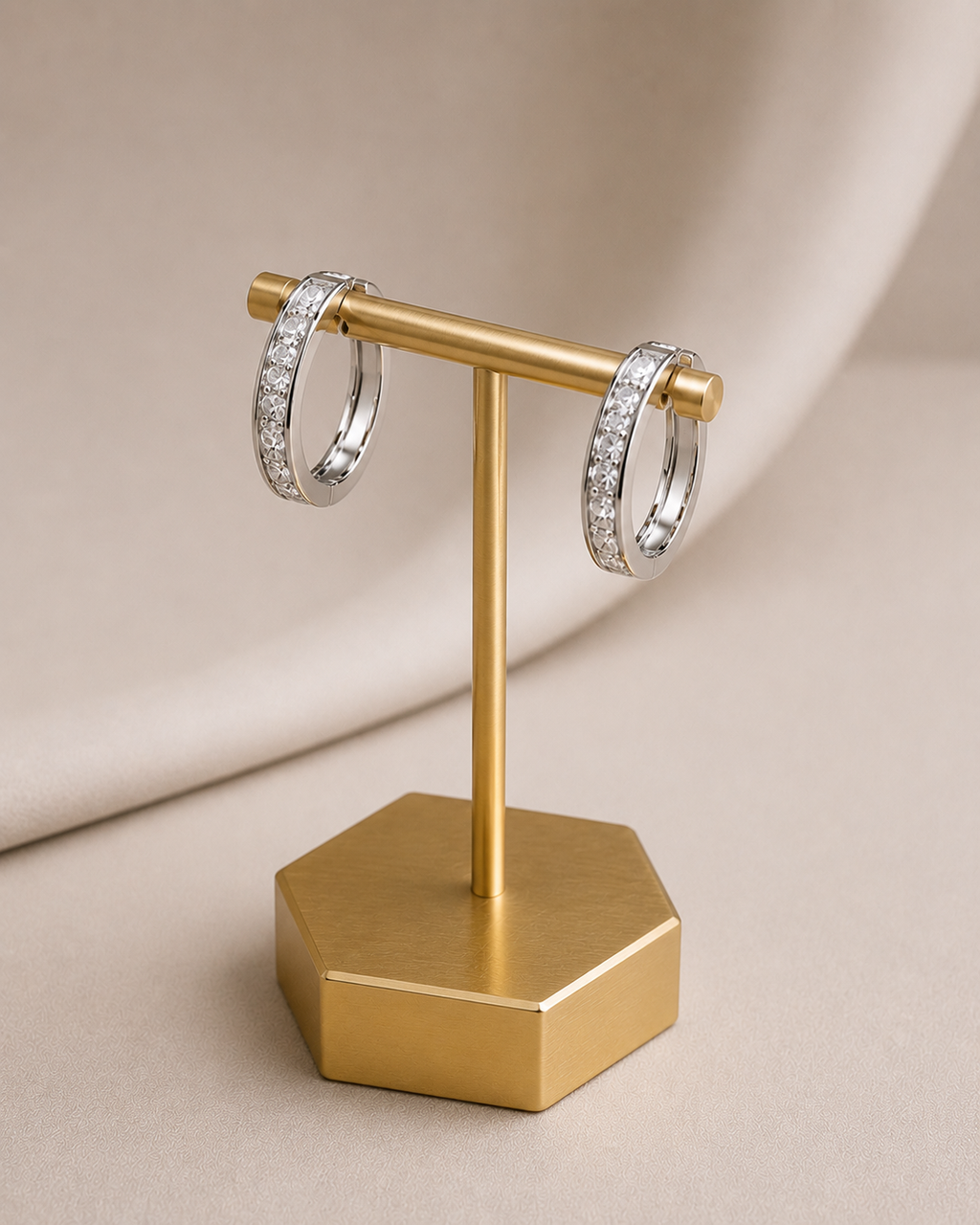 Mirelle Crystal Hoop Earrings