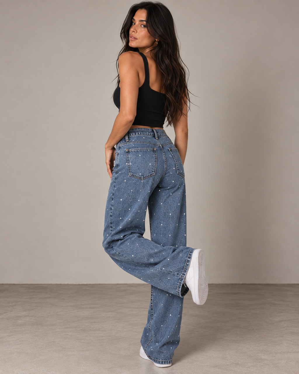 Bijou Pearl-Beaded Jeans