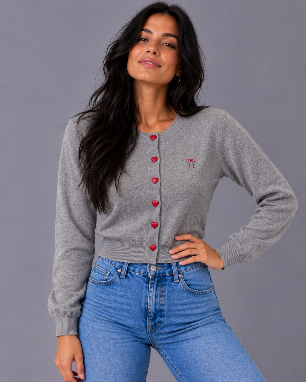 Lorienne Contrast Cardigan